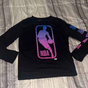 Kids Black NBA Long Sleeve Shirt size 7/8